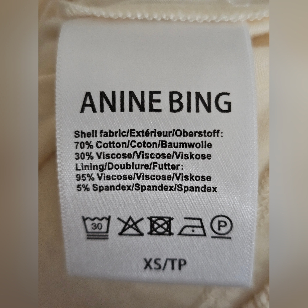 ANINE BING Lanie Cream Crochet Mini Dress XS - Picture 9 of 14